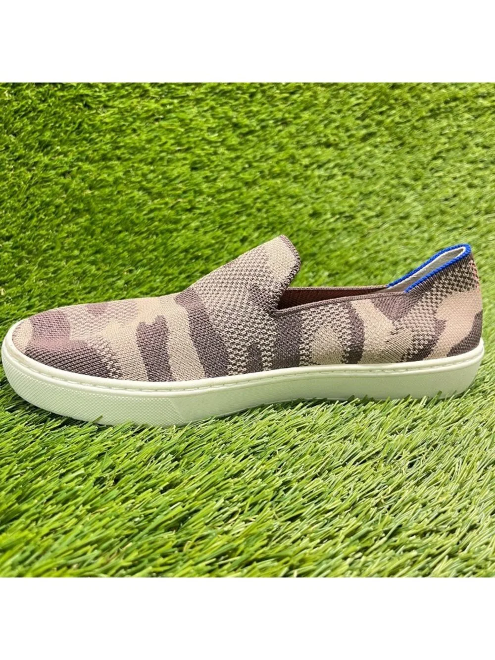 Rothy’s The Original Slip On Womens Size 7 Taupe Camo Casual Walking Shoes